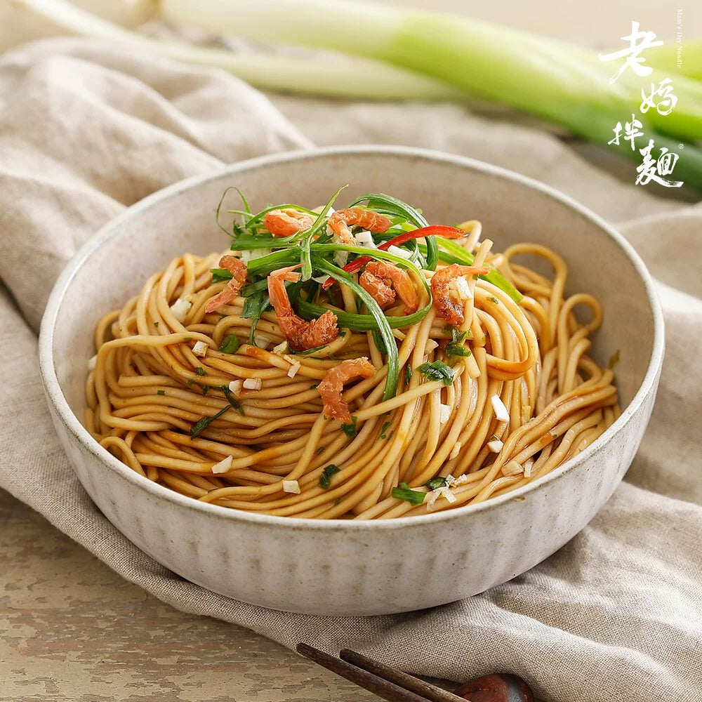 Laoma Noodles - Onion and Shrimp Noodles 老媽拌麵 蔥油開洋 | Sim Sim Foods