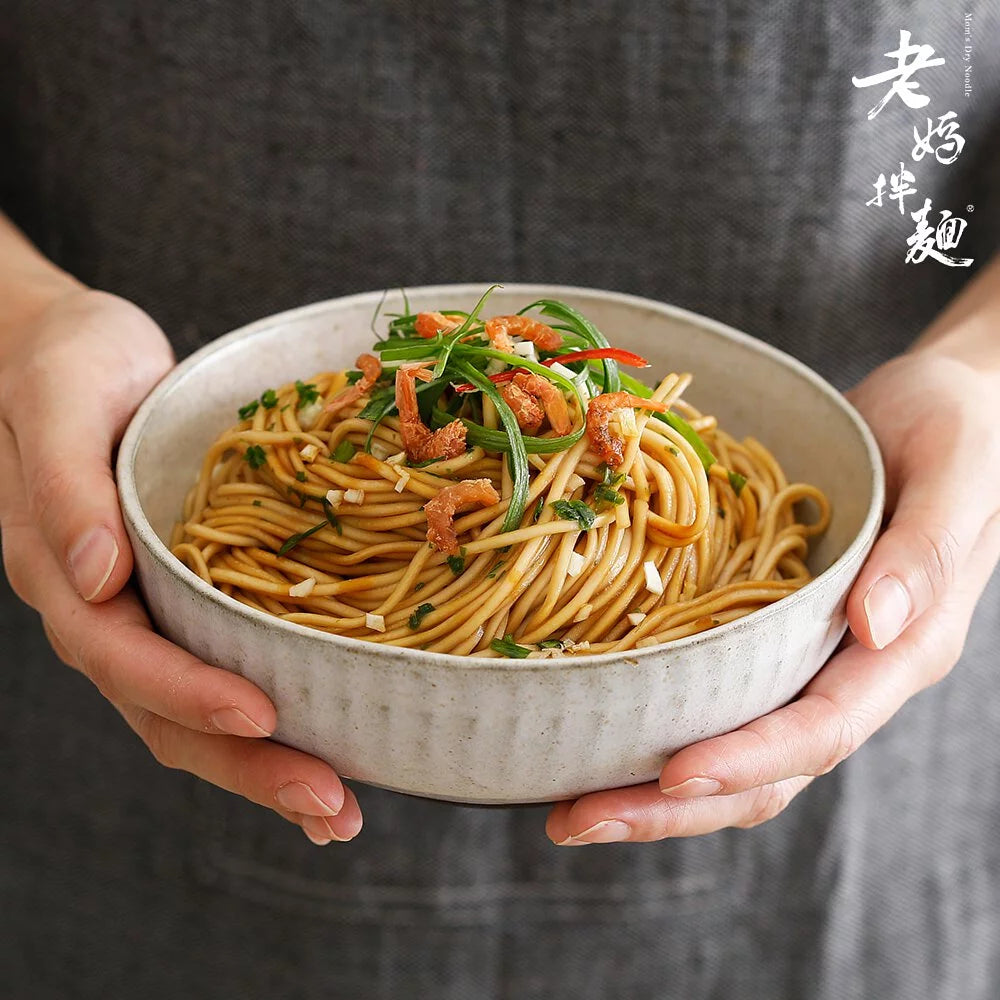 Laoma Noodles - Onion and Shrimp Noodles 老媽拌麵 蔥油開洋 | Sim Sim Foods