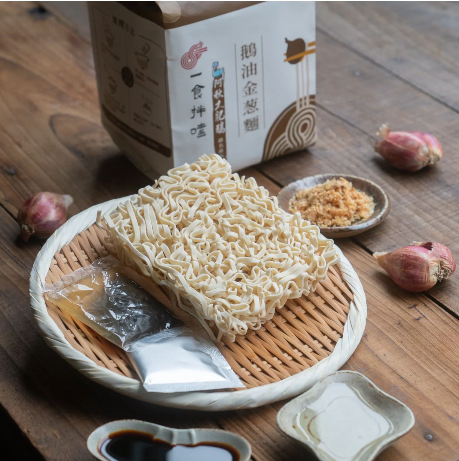 Ichibanke - Goose Oil Gold Scallion Dried Noodle | Sim Sim Foods